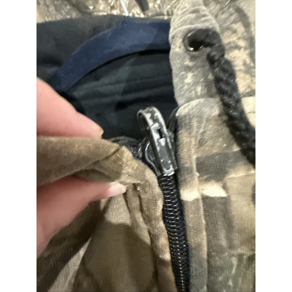 Winchester Reversible Hoodie Mens 2XL Camo Black Full Zip Rugged Sportsman READ